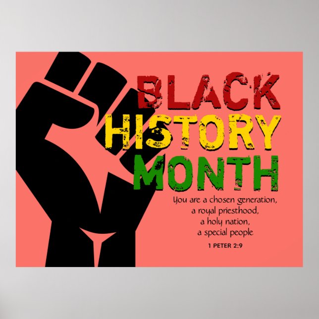 Póster HISTORIA NEGRA MES Cristiana Escritura CORAL (Frente)