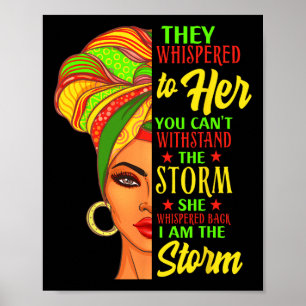 Póster Historia Negra Mujer Africana Afro Soy La Tormenta