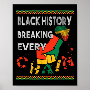 Póster Historia Negra Rompiendo Cada Cadena Historia Negr