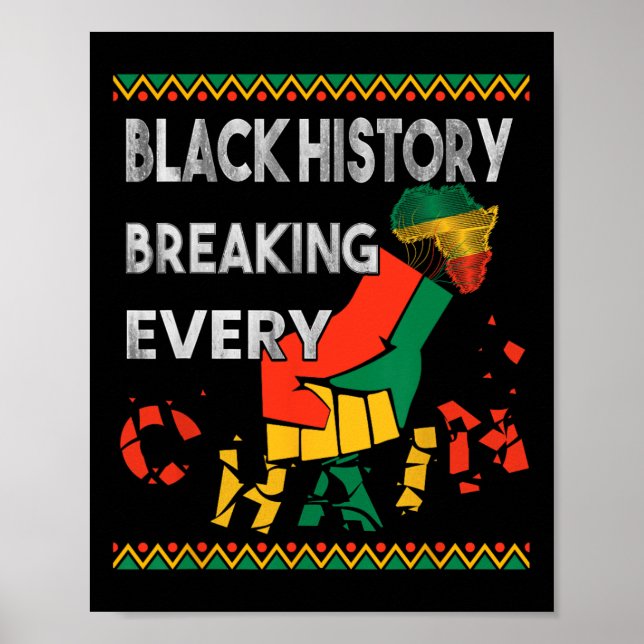 Póster Historia Negra Rompiendo Cada Cadena Historia Negr (Frente)