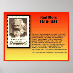 Póster Historia, política, Karl Marx 1818-1883