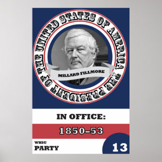 Póster Historia presidencial de Millard Fillmore