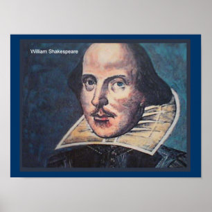 Póster Historia, retrato de William Shakespeare
