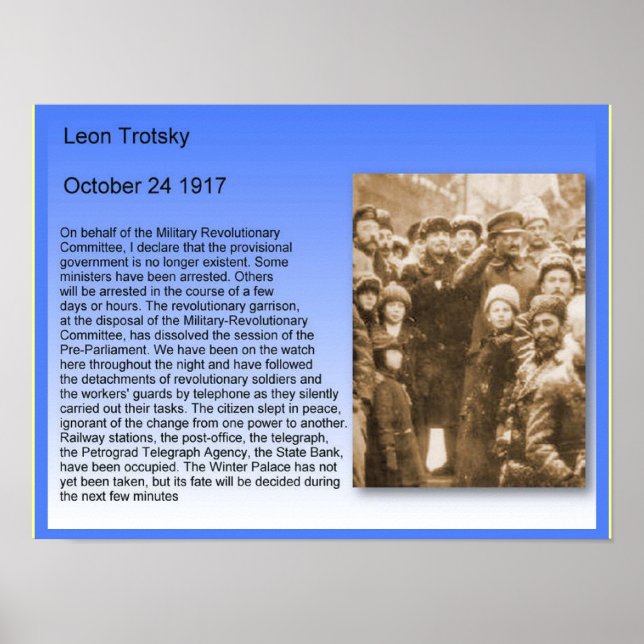 Póster Historia, revolución rusa, discurso de Trotsky 191 (Frente)