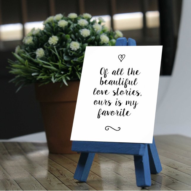 Póster Historia romántica de amor Boda caligrafía Keepsak (Subido por el creador)