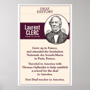 Póster Historia sorda. Laurent Clerc. (ASL)
