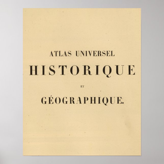 Póster Historia universal de Half Title Atlas (Frente)
