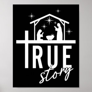 Póster Historia verdadera Navidades Natividad Jesús Hombr