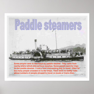 Póster Historia, Victorians, vapores de paleta de la