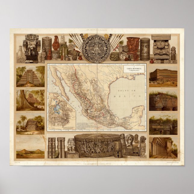 Póster Historia y arquitectura de México (Frente)