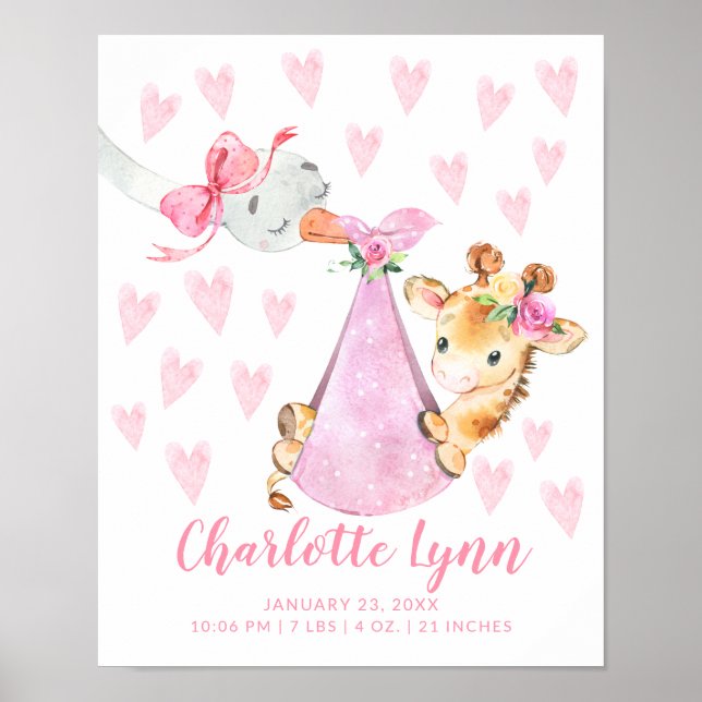 Póster Historias de parto especiales Giraffe Bebé (Frente)