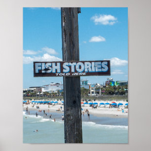 Póster Historias De Pescado Contadas Aquí