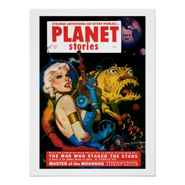 Póster Historias del planeta (julio de 1952) (Anverso)