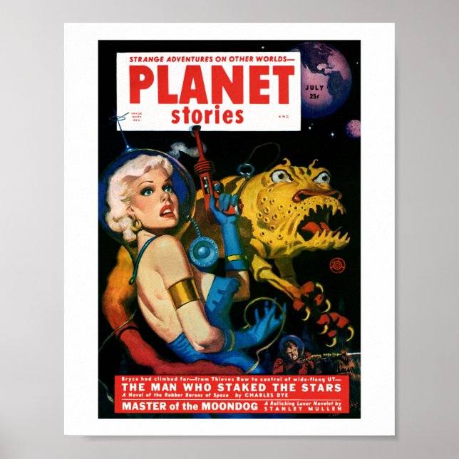 Póster Historias del planeta (julio de 1952) (Frente)