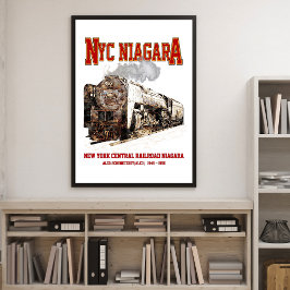 Póster Historic NYC Niagara Train Steam Locomotive