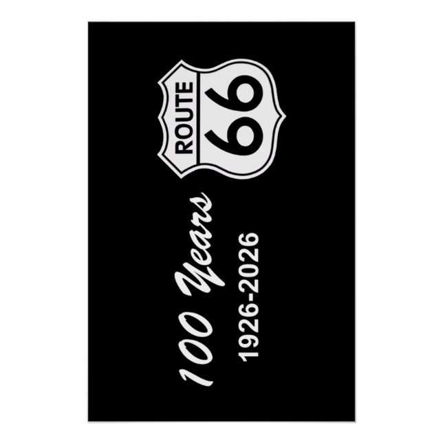 Póster Historic Route 66 Centennial (Anverso)