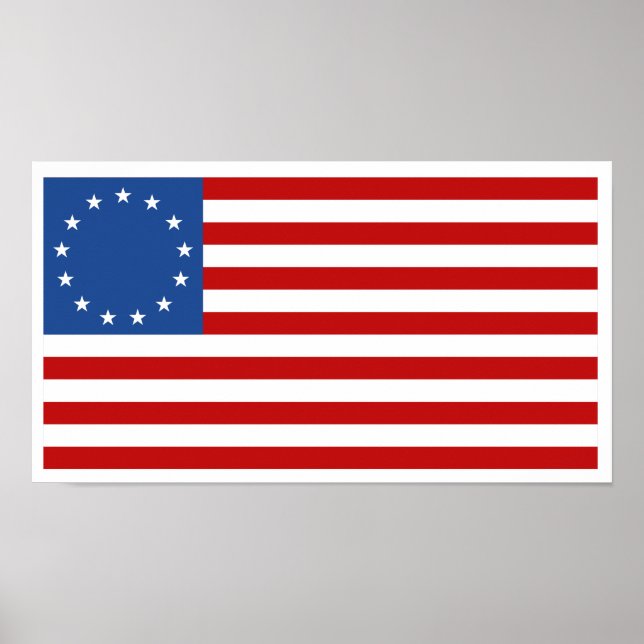 Póster Historical Betsy Ross American Flag (Frente)
