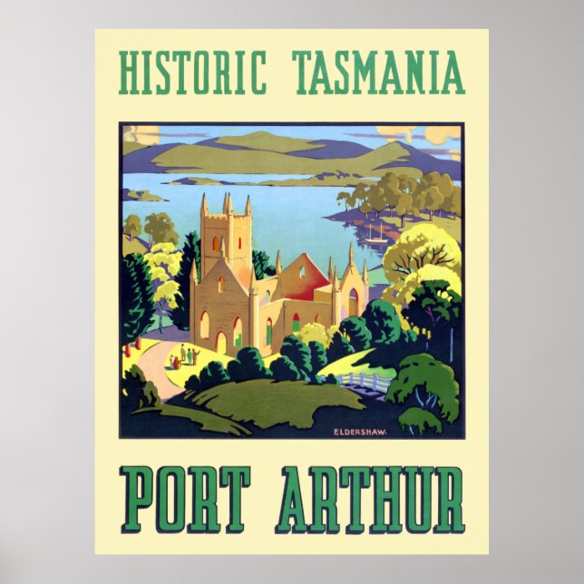 Póster Histórico afiche de la época histórica de Tasmania (Frente)