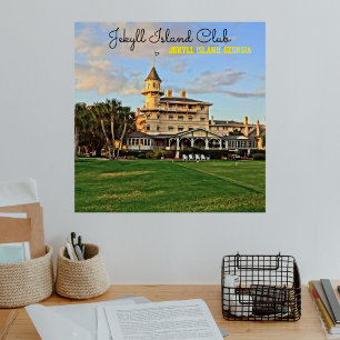 Póster Histórico club de la isla Jekyll en Georgia Lowcou