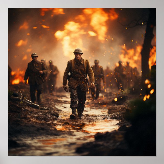 Póster Histórico Poster de la Segunda Guerra Mundial: Exp (Frente)