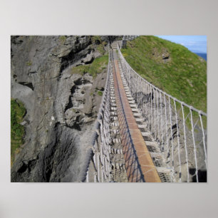 Póster Histórico puente de cuerda Carrick-a-rede, norte