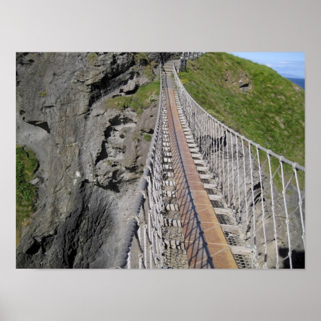 Póster Histórico puente de cuerda Carrick-a-rede, norte (Frente)