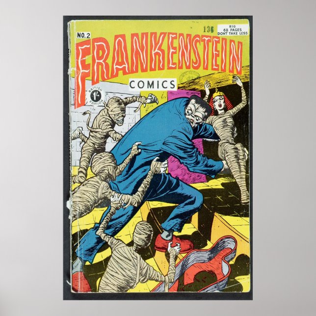 Póster Historieta estadounidense - Frankenstein (Frente)