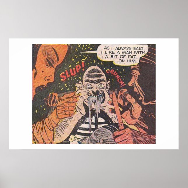 Póster Historietas antiguas de terror | Historietas retro (Frente)