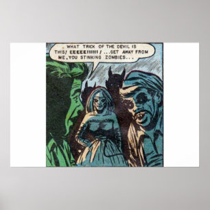 Póster Historietas antiguas de terror   Historietas retro