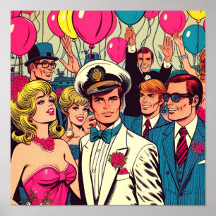 Póster Historietas de Fiesta de época