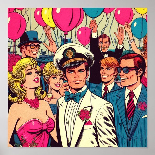 Póster Historietas de Fiesta de época (Frente)