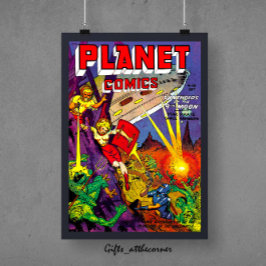 Póster Historietas de Planet Alien Sci-fi