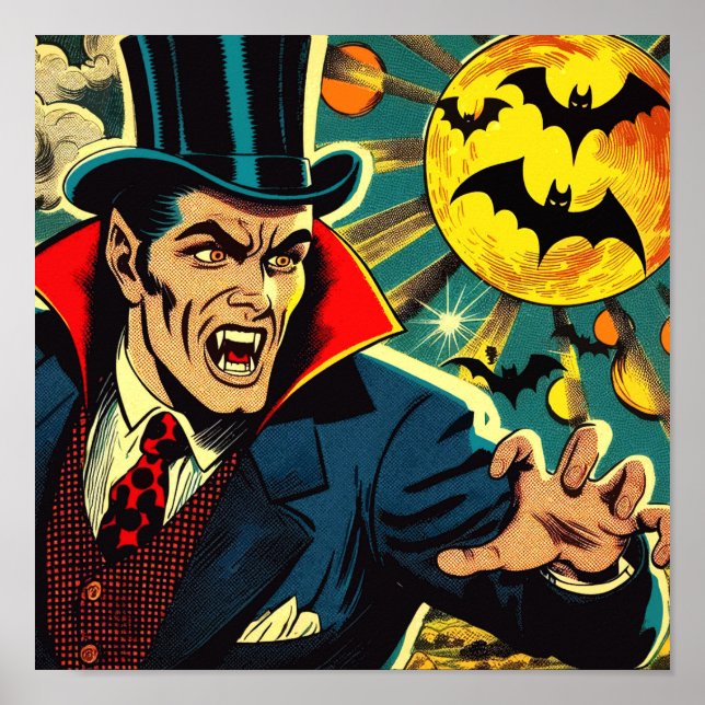 Póster Historietas de vampiros de época (Frente)