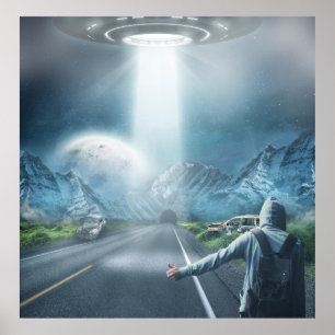 Póster Hitchhiker de la U.F.O.