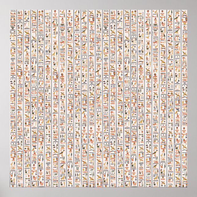 Póster hito de fondo del patrón de los jeroglíficos de eg (Frente)