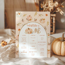 Póster Hito de la fiesta de cumpleaños de la calabaza