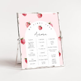 Póster Hito de la primera fiesta de cumpleaños de Berry