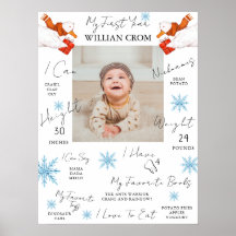 Hito de primer año del primer cumpleaños del invie