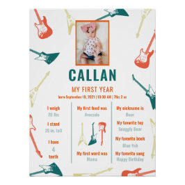 Póster Hito del primer cumpleaños de Rockstar