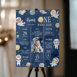 Póster Hitos de cumpleaños del Safari Astronauta en el Es