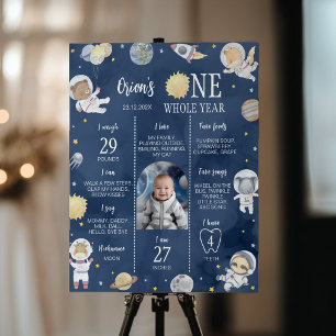 Póster Hitos de cumpleaños del Safari Astronauta en el Es