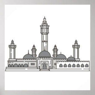 Póster hitos del mundo de touba senegal