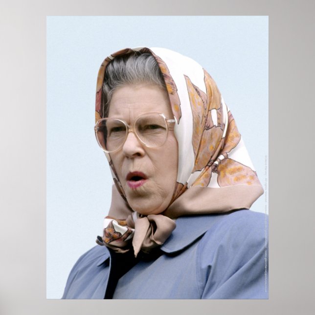 Póster HM Reina Isabel II Windsor 1990 (Frente)