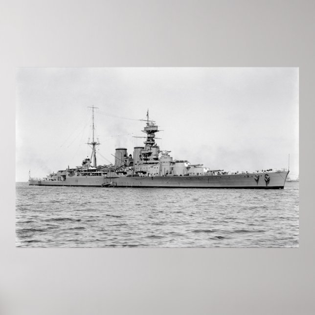 Póster HMS Hood (51) - 17 de marzo de 1924 (Frente)