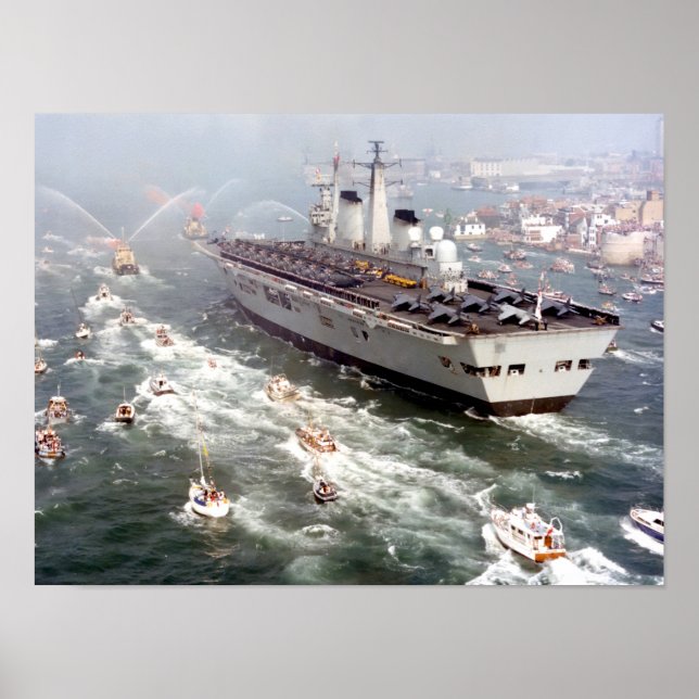 Póster HMS invencible - Vintage Nautical Aircraft (Frente)