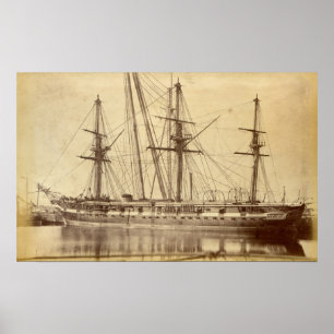 Póster HMS Scylla - Armada Real del Siglo XIX