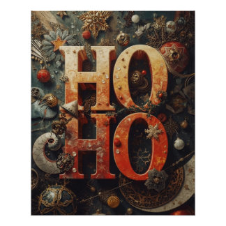 Póster ‘Ho Ho’ Christmas