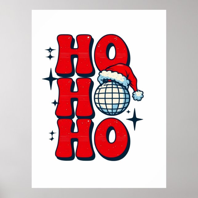 Póster Ho ho ho feliz navidad (Frente)