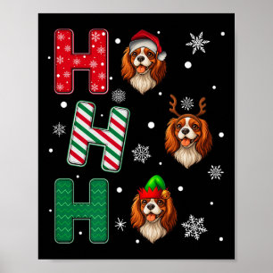 Póster Ho Ho Ho Ho Cavalier King Charles Spaniel Dog Sant