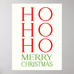 Póster Ho Ho Ho Ho Feliz Navidad